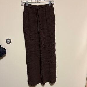 NWOT Good Luck Gem Brown Textured Pants